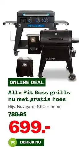 Welkoop Alle Pit Boss grills nu met gratis hoes aanbieding