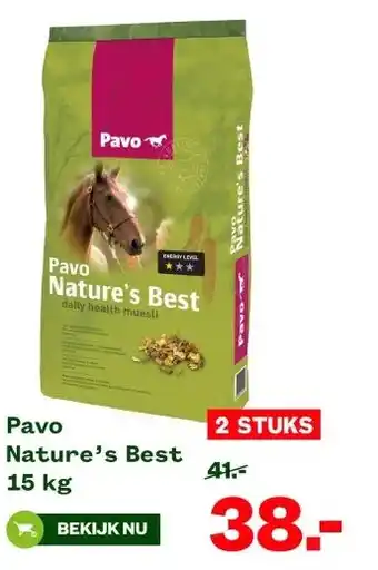 Welkoop Pavo Nature's Best 15 kg aanbieding