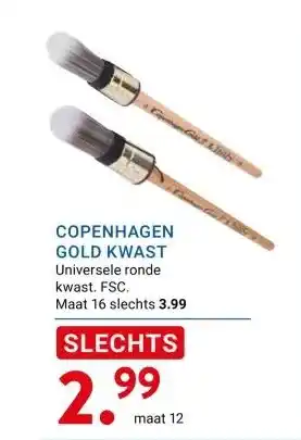Kluswijs COPENHAGEN GOLD KWAST aanbieding