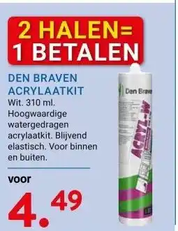 Kluswijs DEN BRAVEN ACRYLAATKIT aanbieding