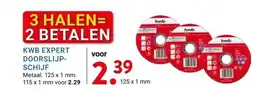 Kluswijs KWB EXPERT DOORSLIJP-SCHIJF aanbieding