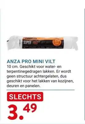 Kluswijs ANZA PRO MINI VILT aanbieding
