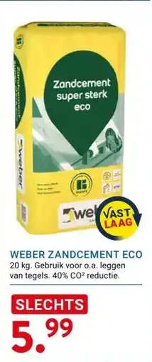 Kluswijs WEBER ZANDCEMENT ECO aanbieding