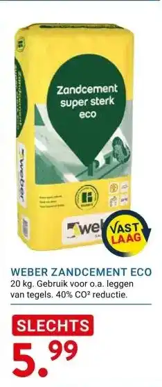 Kluswijs WEBER ZANDCEMENT ECO aanbieding