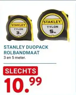 Kluswijs STANLEY DUOPACK ROLBANDMAAT aanbieding
