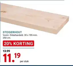 Kluswijs STEIGERHOUT aanbieding