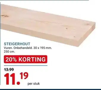 Kluswijs STEIGERHOUT aanbieding