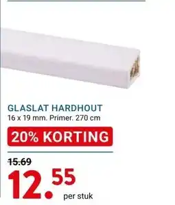 Kluswijs GLASLAT HARDHOUT aanbieding