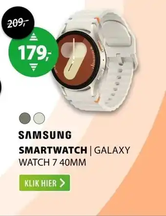 Expert Samsung Galaxy Watch 7 40mm Creme aanbieding