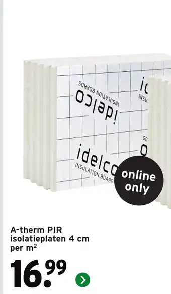 GAMMA A therm PIR isolatieplaten aanbieding