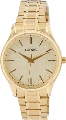 Amazon Lorus Analoog kwartshorloge voor dames met metalen armband RG220WX9, goud, armband aanbieding