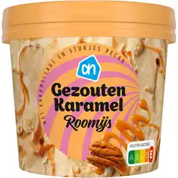 Albert Heijn AH Gezouten karamel roomijs aanbieding