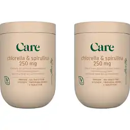 Albert Heijn Care Chlorella & spirulina 250mg 2-pack aanbieding