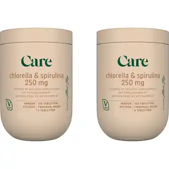 Albert Heijn Care Chlorella & spirulina 250mg 2-pack aanbieding