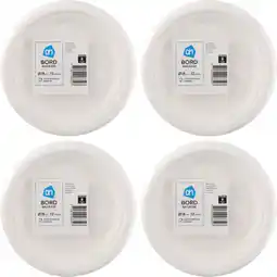 Albert Heijn AH Bord rond wit bagasse 180mm 4-pack aanbieding