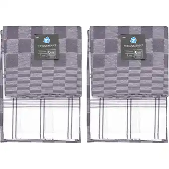 Albert Heijn AH Theedoeken grijs 2-pack aanbieding