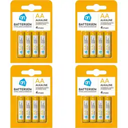 Albert Heijn AH Alkaline AA batterijen 4-pack aanbieding