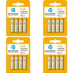 Albert Heijn AH Alkaline AA batterijen 4-pack aanbieding