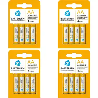 Albert Heijn AH Alkaline AA batterijen 4-pack aanbieding