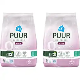 Albert Heijn AH Eco Wasmiddel puur kleur poeder 2-pack aanbieding