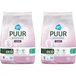 Albert Heijn AH Eco Wasmiddel puur kleur poeder 2-pack aanbieding