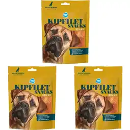 Albert Heijn AH Kipfiletsnack voor grote honden 3-pack aanbieding