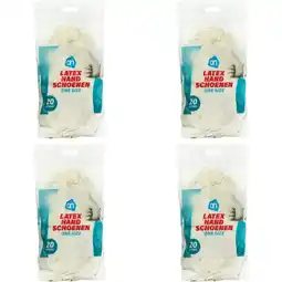 Albert Heijn AH Latex handschoenen one size 4-pack aanbieding