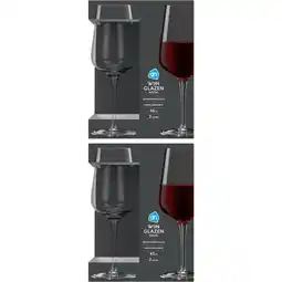 Albert Heijn AH Rode wijnglazen model Provence 2-pack aanbieding