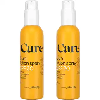 Albert Heijn AH Care Sun spray spf30 2-pack aanbieding