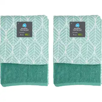 Albert Heijn AH Keuken- en theedoek mint set 2-pack aanbieding