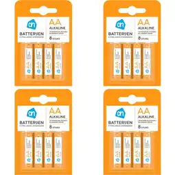 Albert Heijn AH AA alkaline 1,5V mignon 4-pack aanbieding