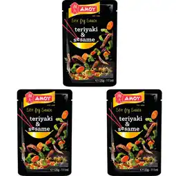 Albert Heijn Amoy Stir fry sauce teriyaki-sesame 3-pack aanbieding