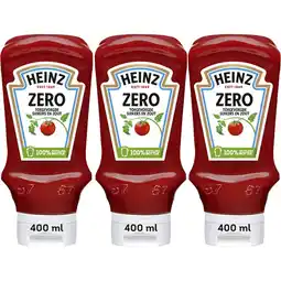 Albert Heijn Heinz Tomato ketchup zero 3-pack aanbieding