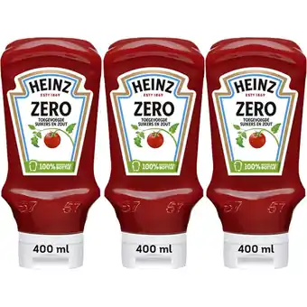Albert Heijn Heinz Tomato ketchup zero 3-pack aanbieding