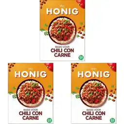 Albert Heijn Honig Basis voor chili con carne 3-pack aanbieding