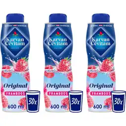 Albert Heijn Karvan Cévitam Original framboos siroop 3-pack aanbieding