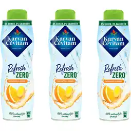 Albert Heijn Karvan Cévitam Refresh zero sinsasappel gember 3-pack aanbieding