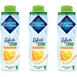 Albert Heijn Karvan Cévitam Refresh zero sinsasappel gember 3-pack aanbieding