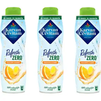 Albert Heijn Karvan Cévitam Refresh zero sinsasappel gember 3-pack aanbieding