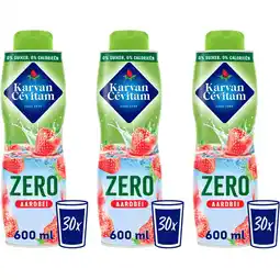 Albert Heijn Karvan Cévitam Zero aardbei siroop 3-pack aanbieding