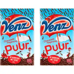 Albert Heijn Venz Hagelslag puur 2-pack aanbieding