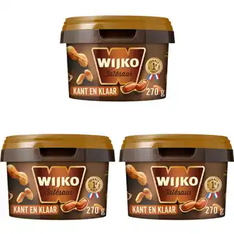 Albert Heijn Wijko Satesaus kant en klaar 3-pack aanbieding