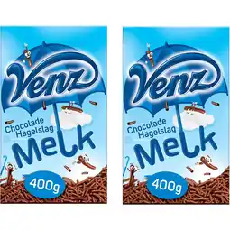 Albert Heijn Venz Hagelslag melk 2-pack aanbieding