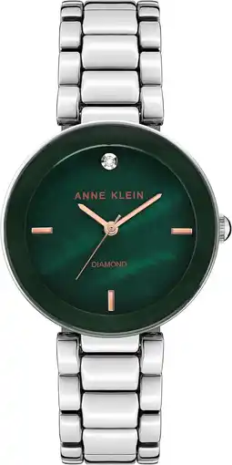 Amazon Anne Klein Women's Genuine Diamond Dial Bracelet Watch aanbieding