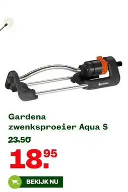 Welkoop Gardena zwenksproeier Aqua S aanbieding
