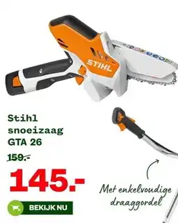 Welkoop Stihl snoeizaag GTA 26 aanbieding