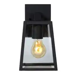 Praxis Lucide wandlamp Matslot zwart klein E27 aanbieding