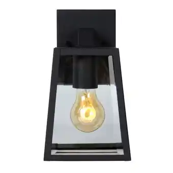 Praxis Lucide wandlamp Matslot zwart klein E27 aanbieding