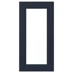 IKEA Axstad deur, matblauw met glazen inzet, modern en traditioneel design aanbieding