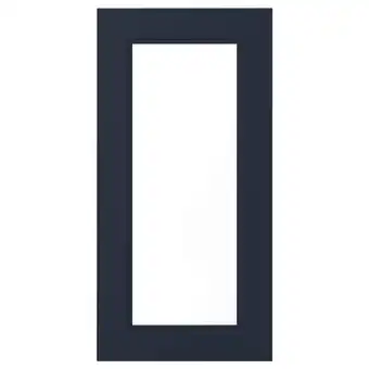 IKEA Axstad deur, matblauw met glazen inzet, modern en traditioneel design aanbieding